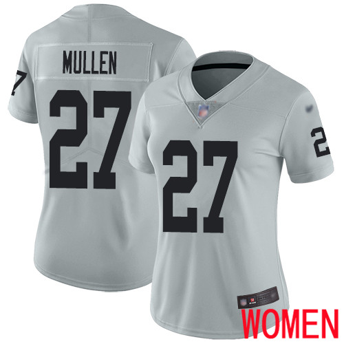 Oakland Raiders Limited Silver Women Trayvon Mullen Jersey NFL Football #27 Inverted Legend Jersey->youth nfl jersey->Youth Jersey